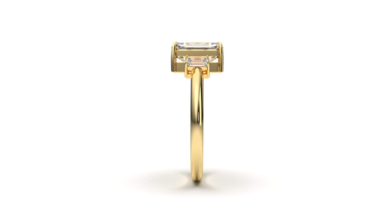2.50 CTW Emerald Cut Diamond Engagement Ring