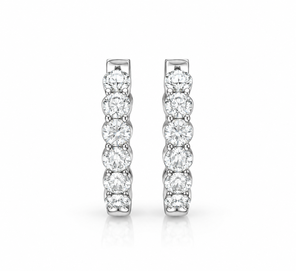 1.26 CTW Lab-Grown Diamond Hoop Earrings