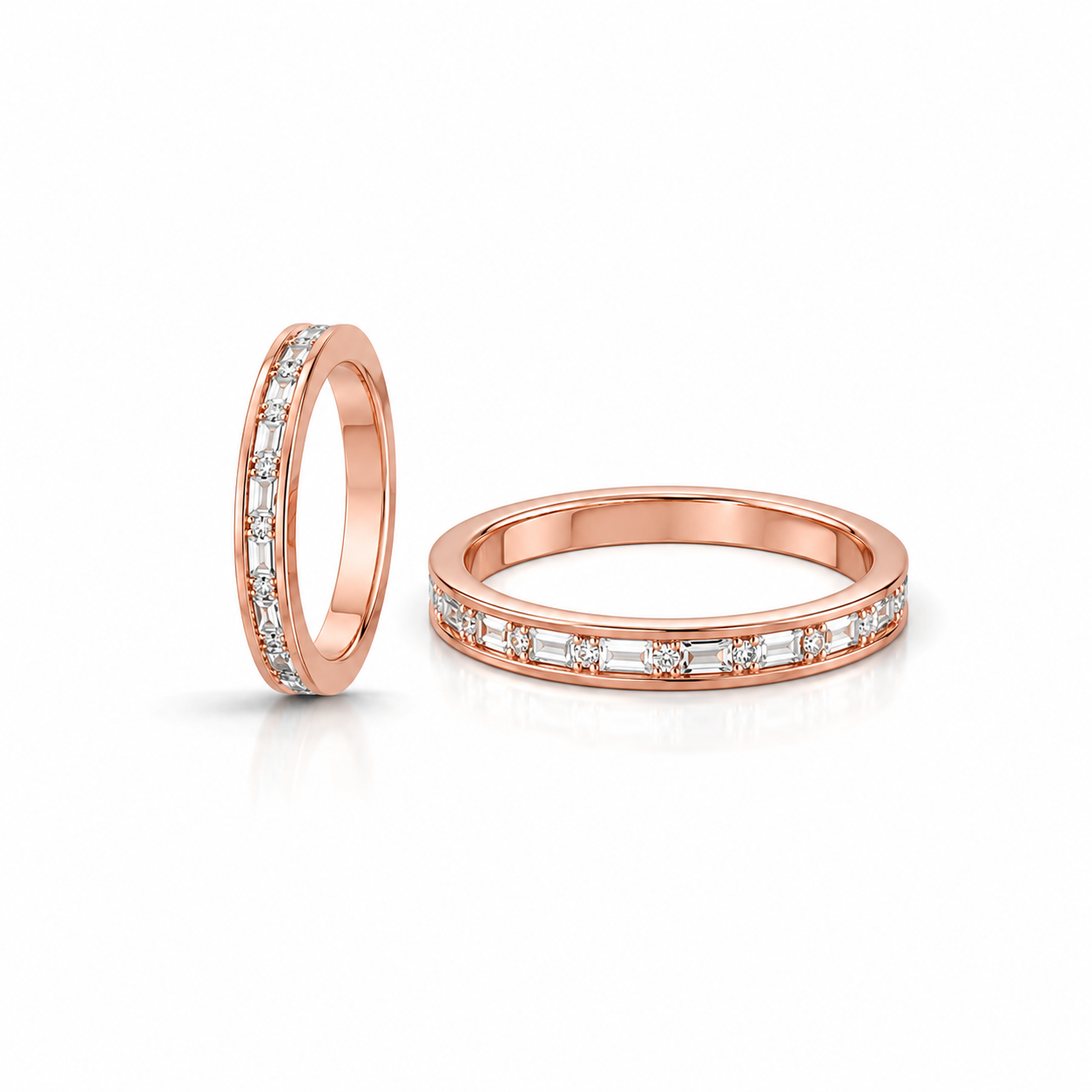 1.83 CT Baguette Diamond Wedding Band