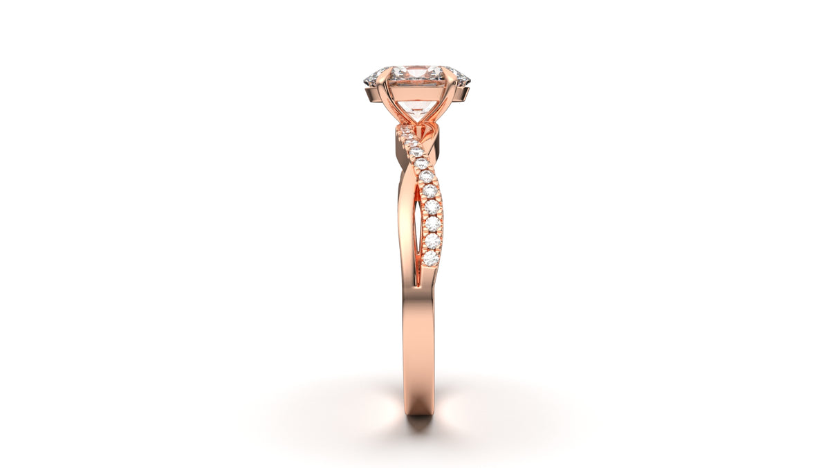 1.125 CTW Oval Diamond Split Shank Engagement Ring