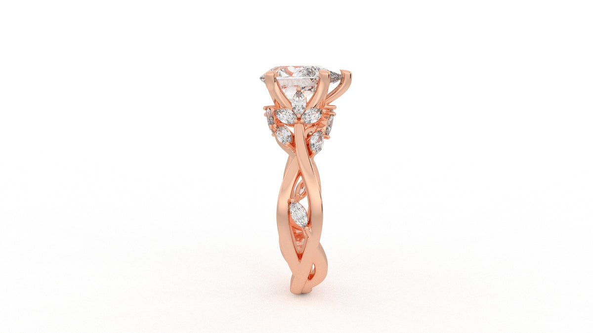 1.98 CTW Pear Cut Diamond Three Stone Engagement Ring