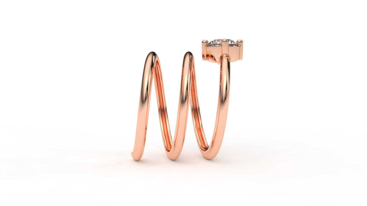 0.75 CTW Diamond Spiral Wrap Ring