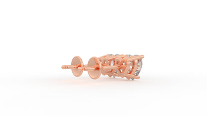 3.00 CTW Heart-Shaped Diamond Stud Earrings