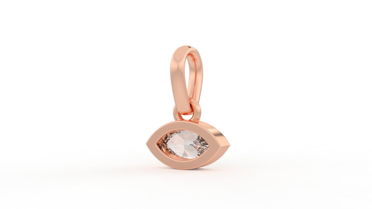 1 CTW Marquise Cut Diamond Solitaire Pendant
