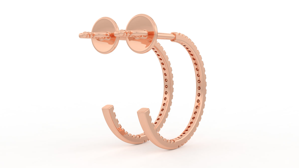 0.41 CTW Diamond Inside-Out Hoop Earrings