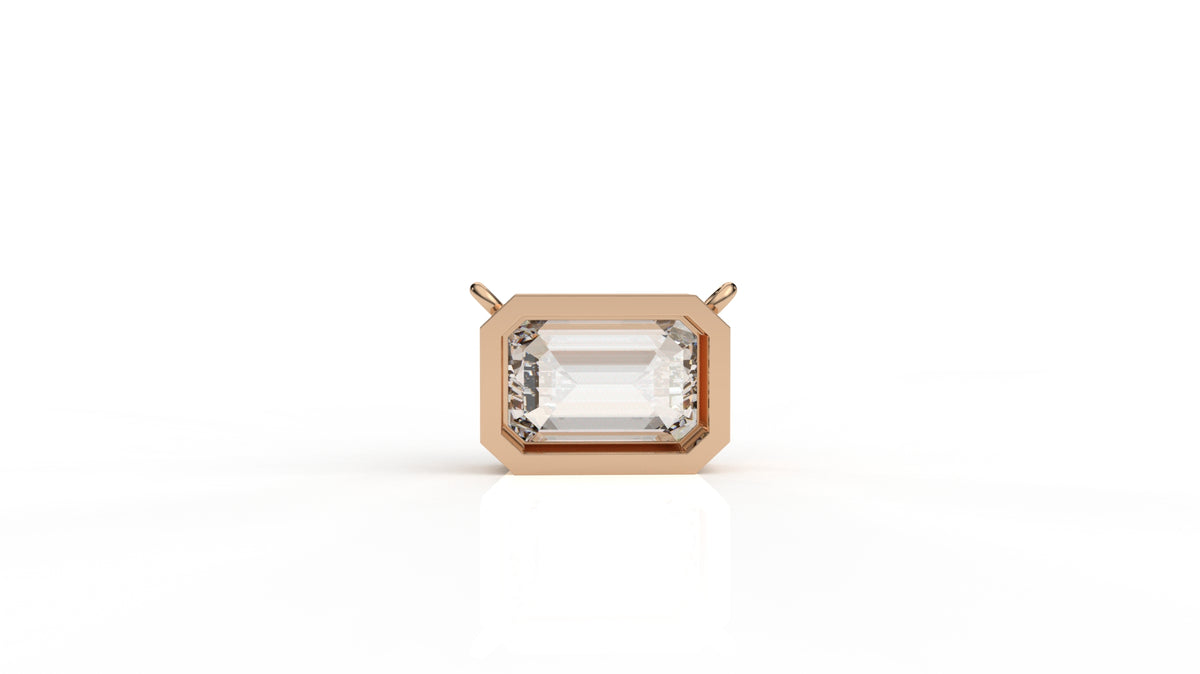 3.00 CTW Emerald Cut Diamond Solitaire Pendant