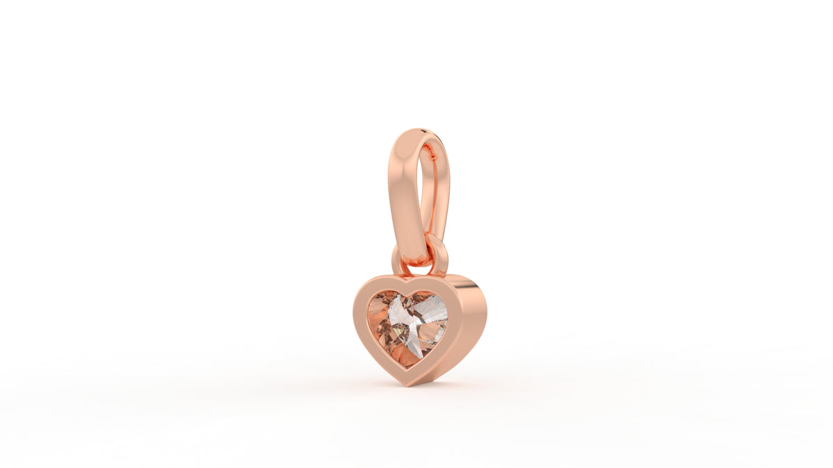 1 CTW Heart Cut Diamond Solitaire Pendant