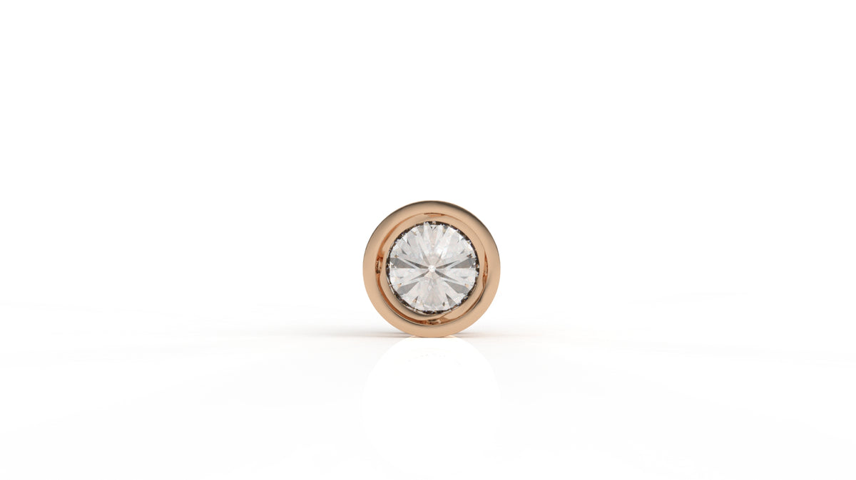 3.00 CTW Round Diamond Bezel Solitaire Pendant