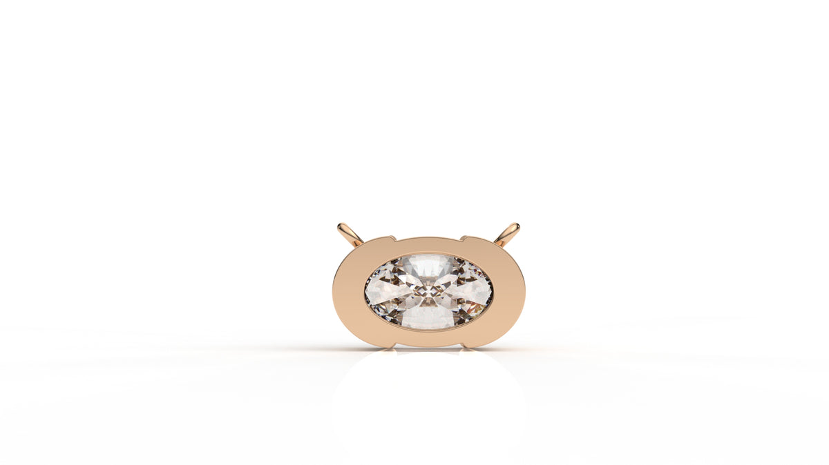 2.00 CTW Oval Diamond Solitaire Pendant