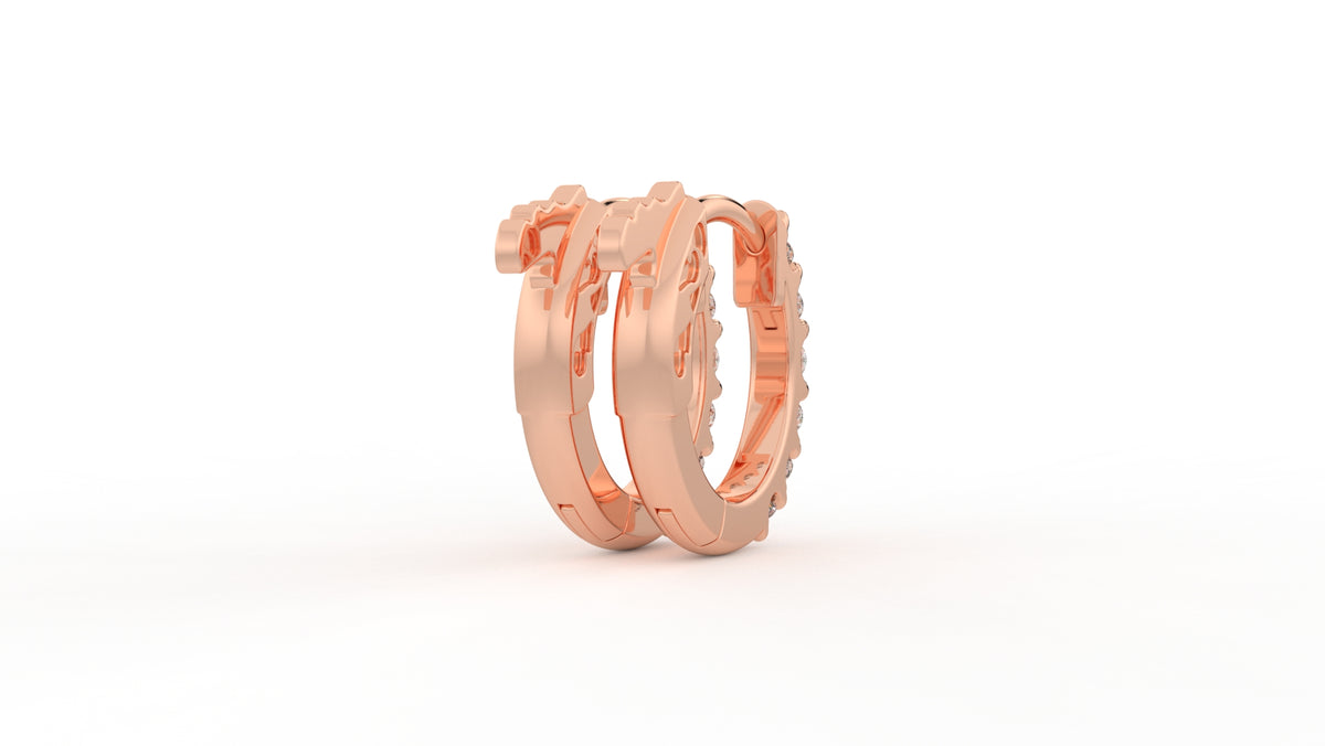 0.18 CTW Diamond Huggie Hoop Earrings