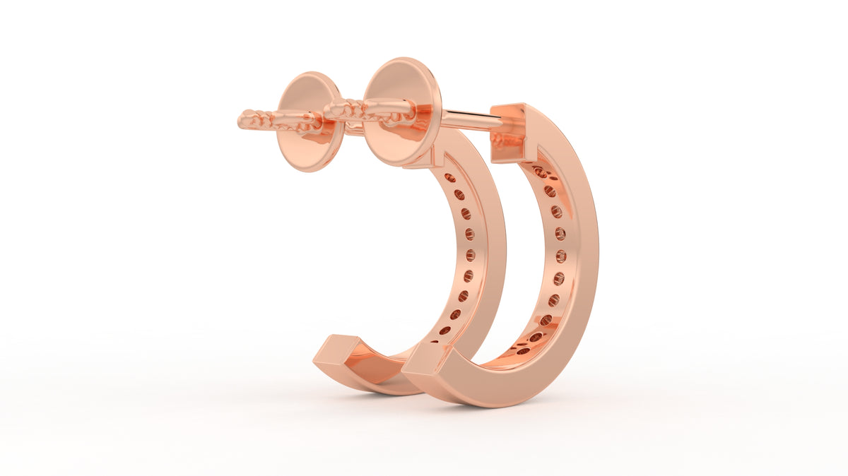 0.70 CTW Diamond Huggie Hoop Earrings