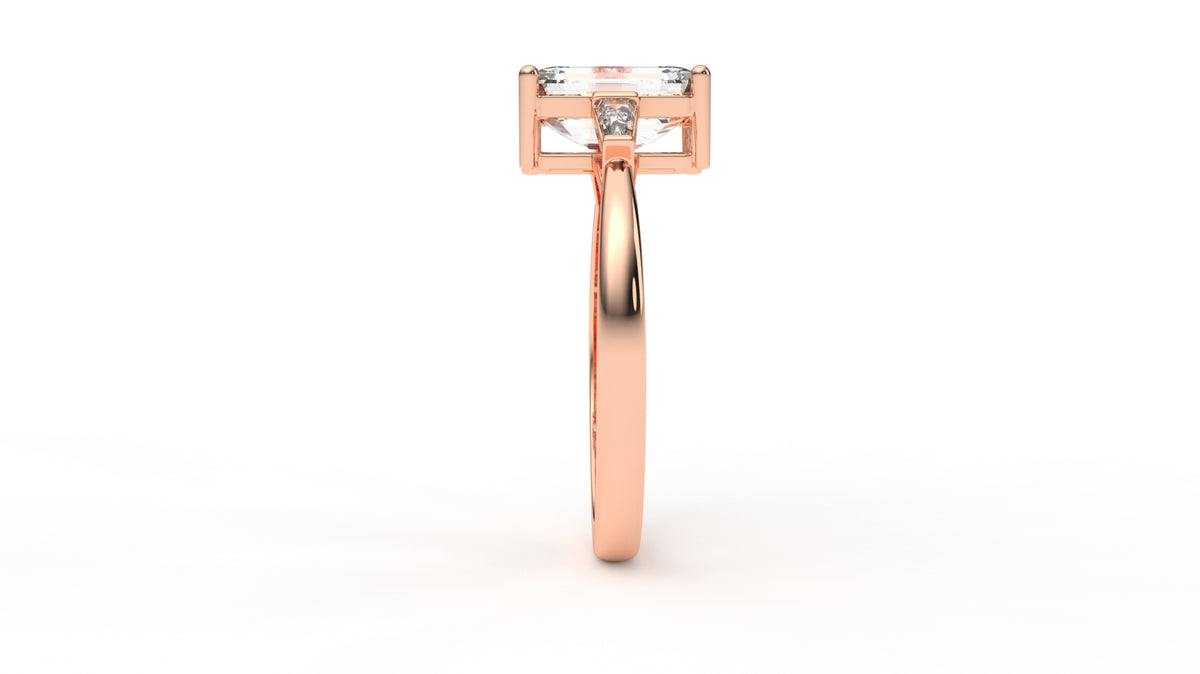 2.20 CTW Emerald Cut Diamond Engagement Ring