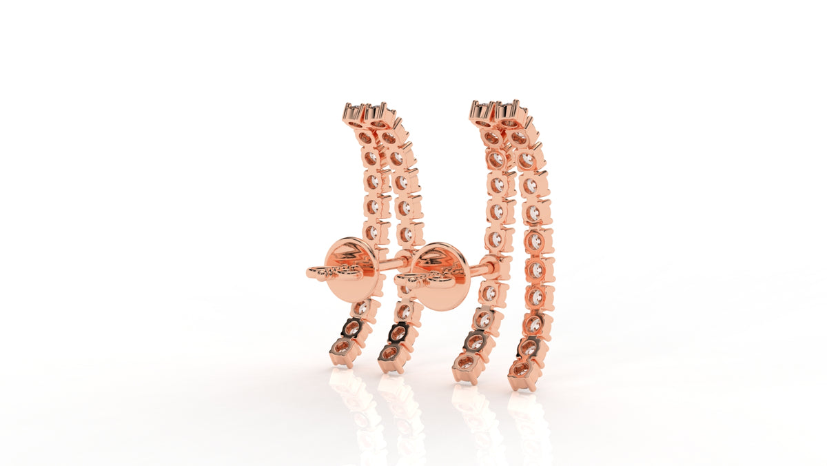 1.67 CTW Lab-Grown Diamond Hoop Earrings