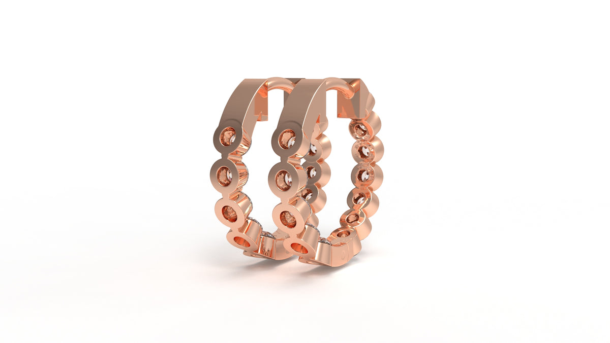 1.26 CTW Lab-Grown Diamond Hoop Earrings