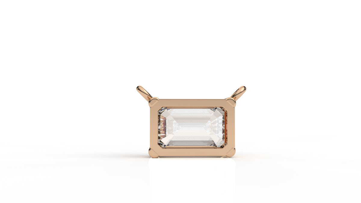 2.00 CTW Emerald Cut Diamond Solitaire Pendant