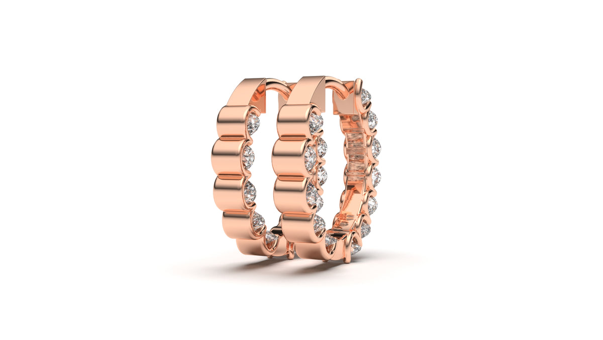 1.92 CTW Diamond Hoop Earrings