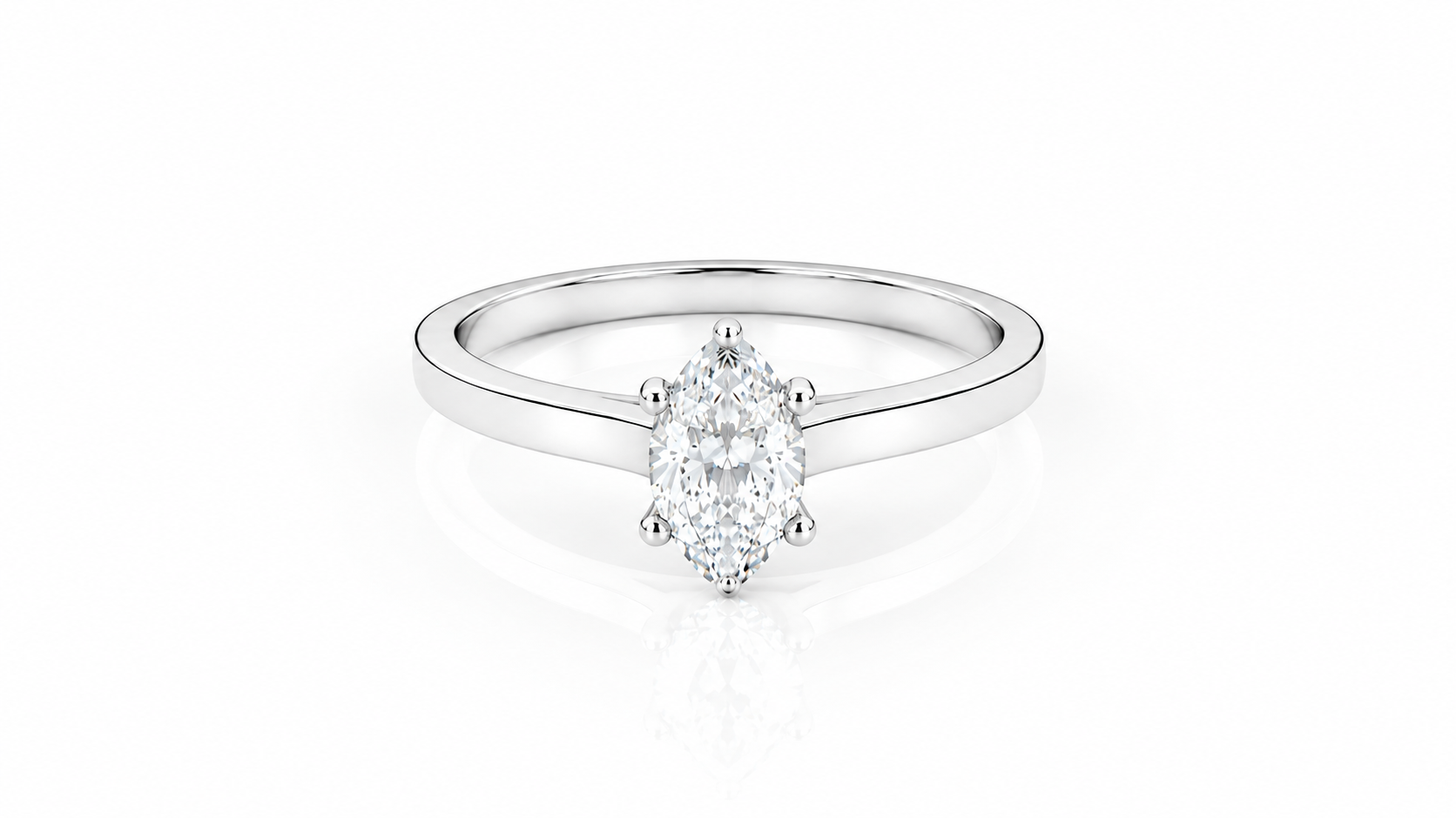 0.51 CT Marquise Diamond Solitaire Ring