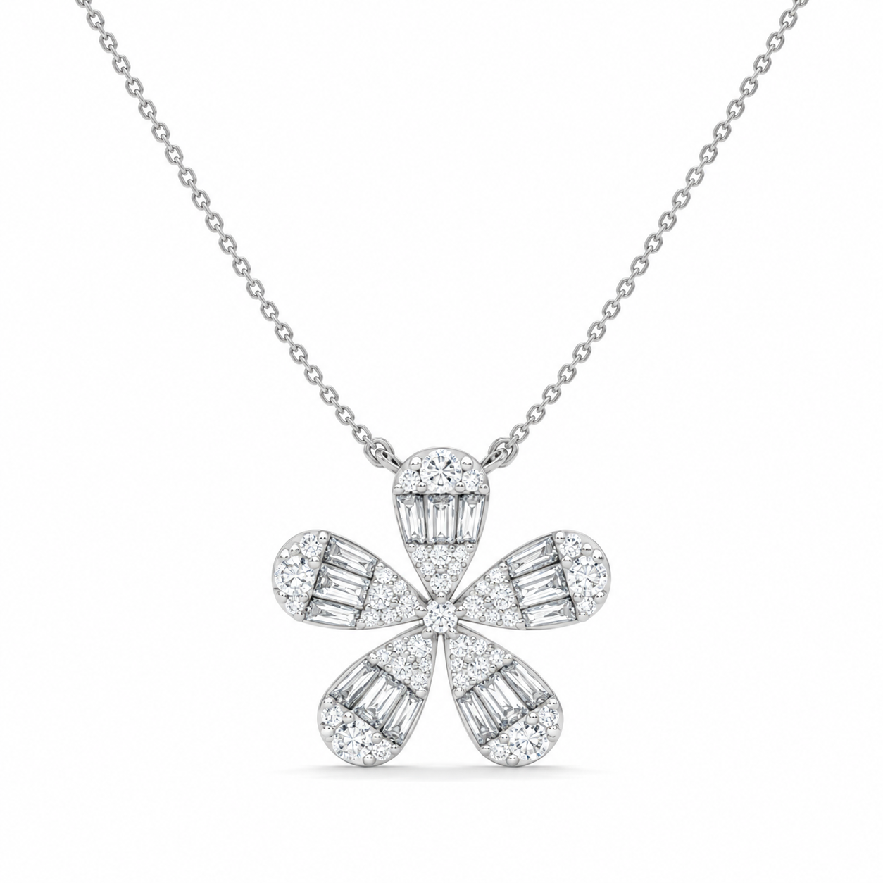 0.47 CTW Lab-Grown Diamond Cross Pendant Necklace
