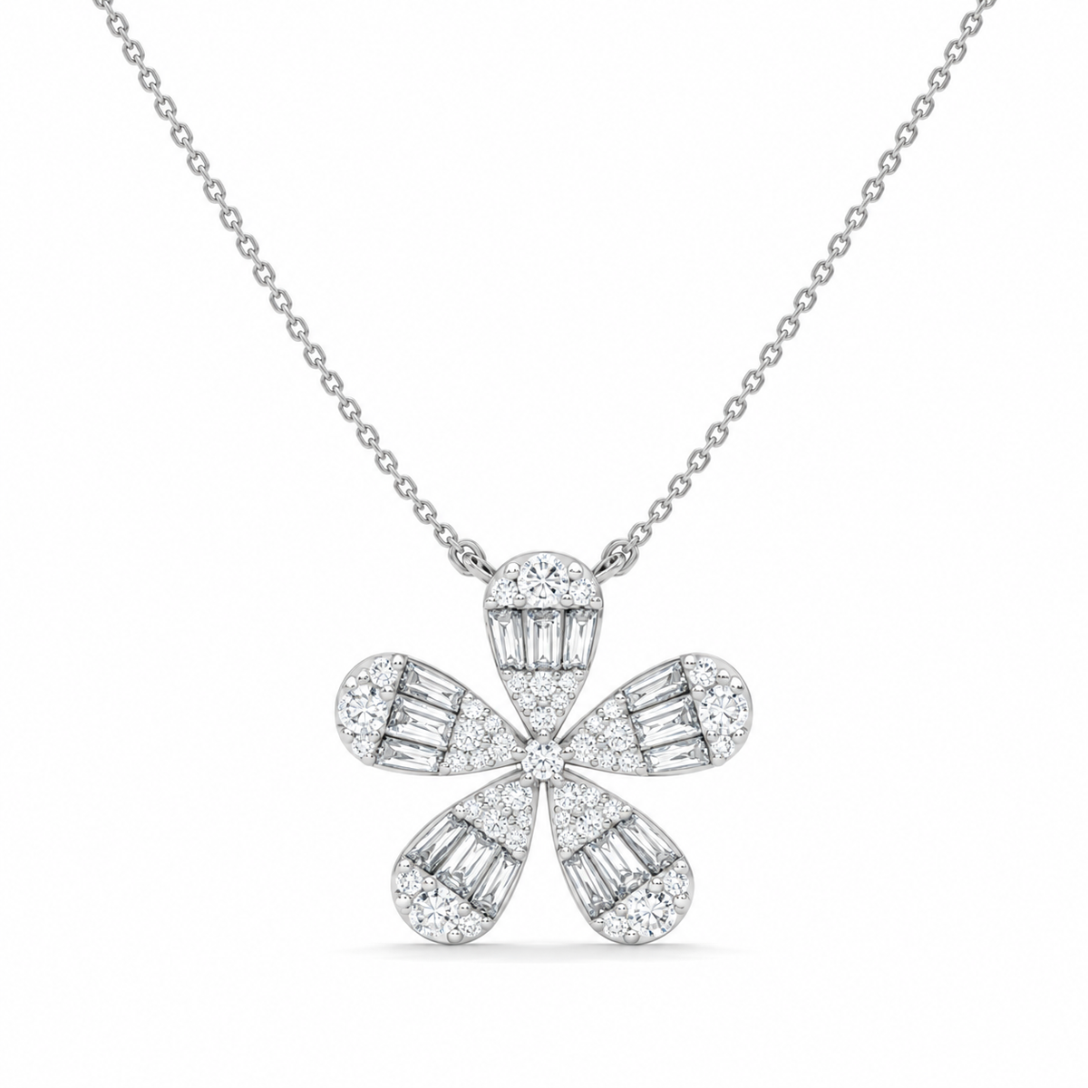 0.47 CTW Lab-Grown Diamond Cross Pendant Necklace