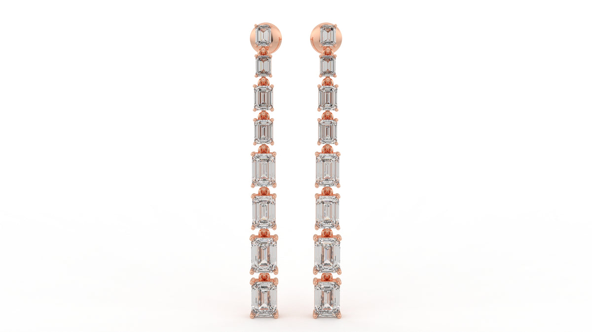 9.40 CTW Diamond Drop Earrings