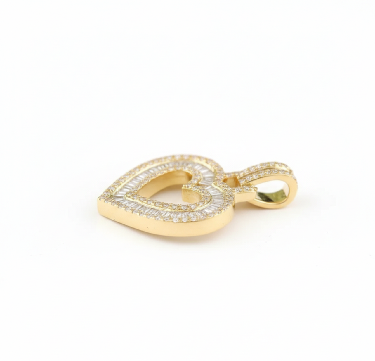 Iced Heart Lab Diamond Pendant (1.05ct Total)