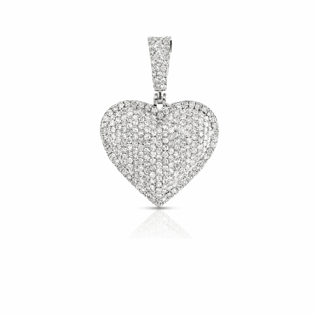 Iced Out Diamond Heart Pendant