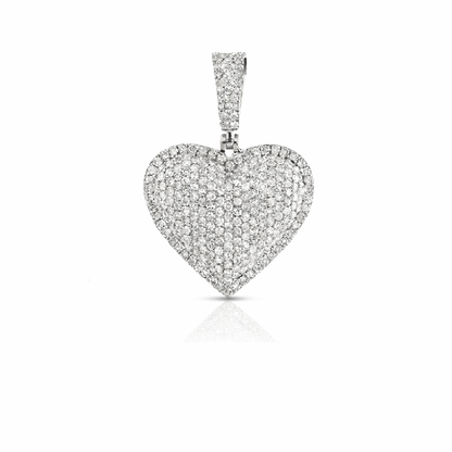 Iced Out Diamond Heart Pendant