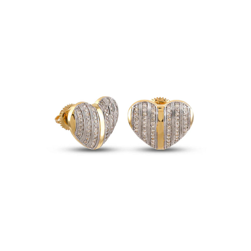 Baguette Heart Lab-Grown Diamond Stud Earrings GLAM NYC