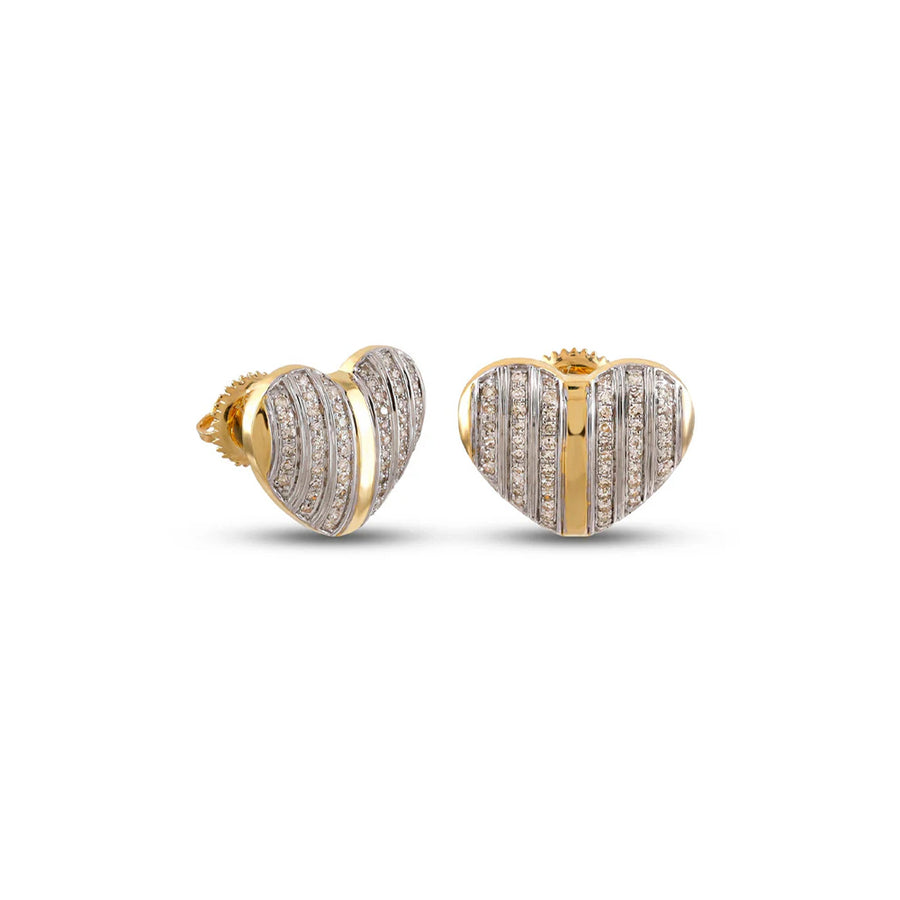 Baguette Heart Lab-Grown Diamond Stud Earrings GLAM NYC