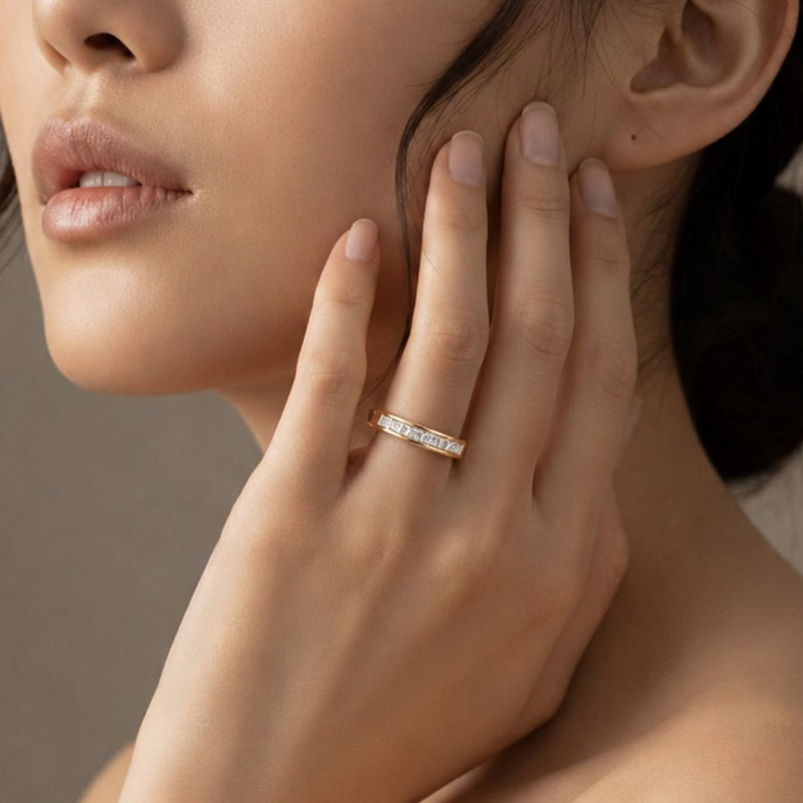 Baguette Diamond Wedding Band – 1.83CT Lab Grown Channel Set Ring