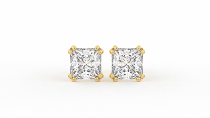 3.50 CTW Princess Cut Diamond Stud Earrings