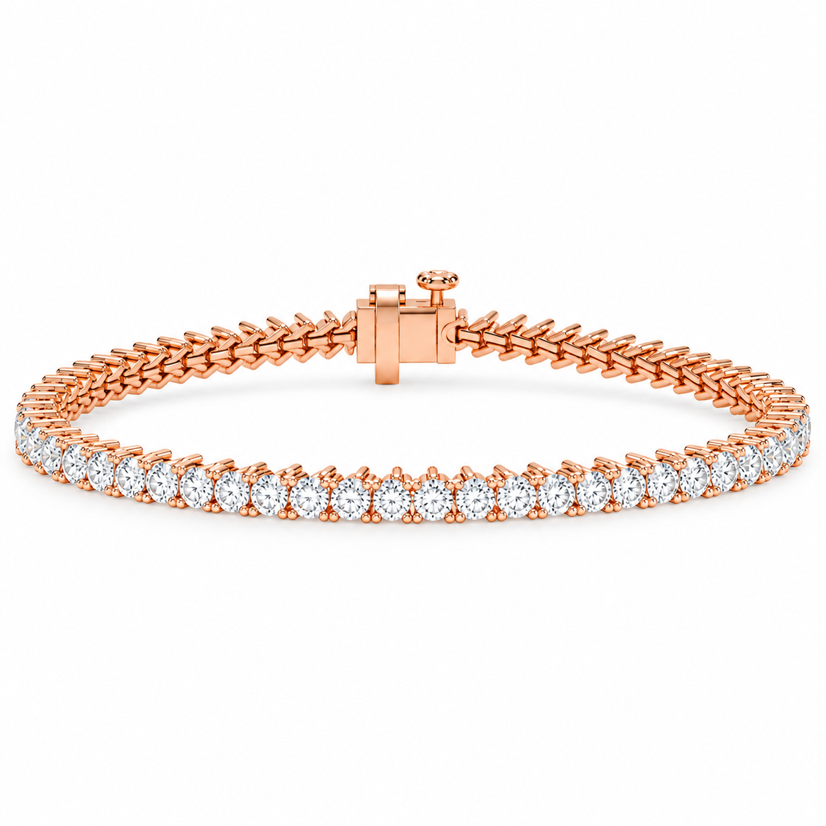 Chevron Diamond Tennis Bracelet - 3.12 CTW-1