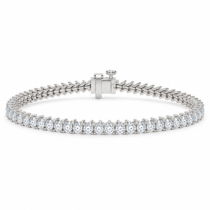 Chevron Diamond Tennis Bracelet - 3.12 CTW-2
