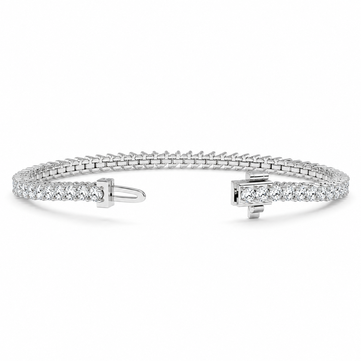 Chevron Diamond Tennis Bracelet - 3.12 CTW-3
