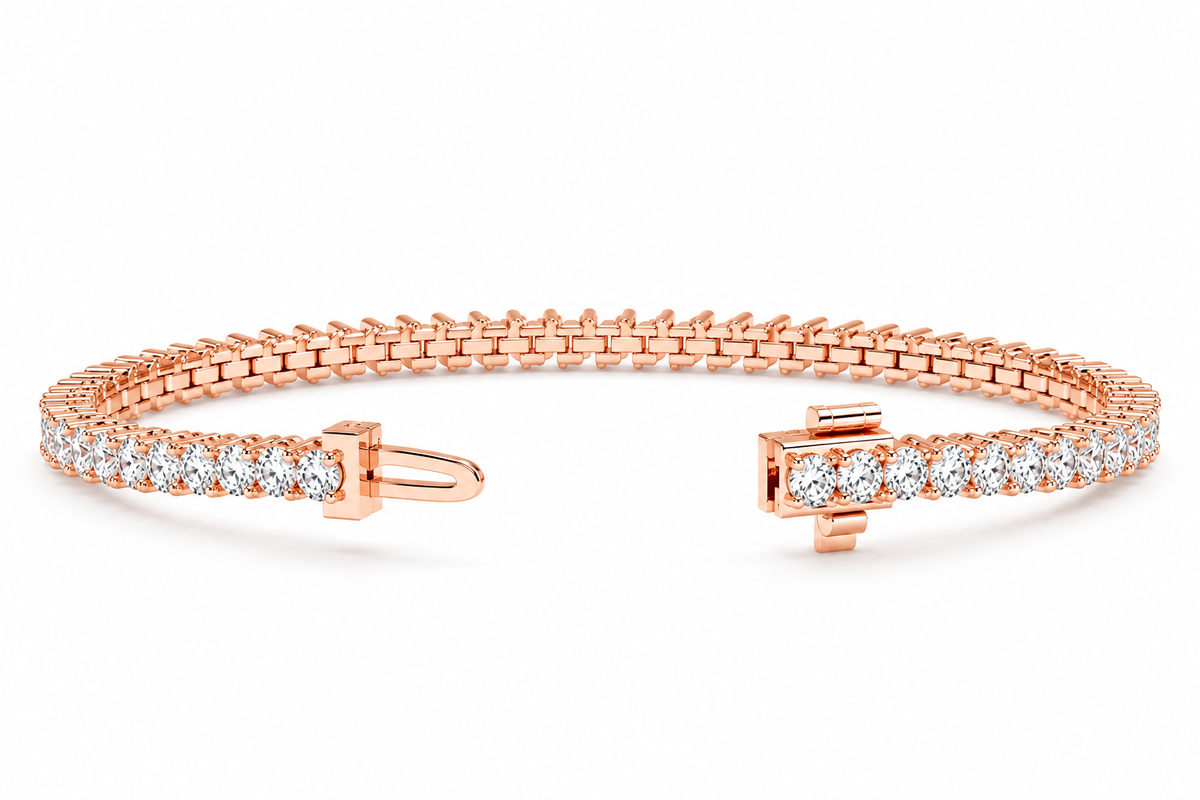 Chevron Diamond Tennis Bracelet - 3.12 CTW-4