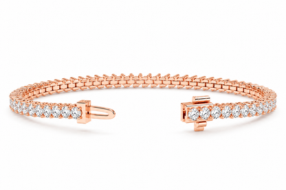 Chevron Diamond Tennis Bracelet - 3.12 CTW-4