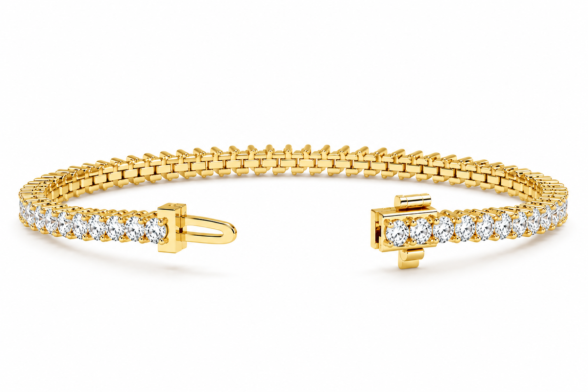 Chevron Diamond Tennis Bracelet - 3.12 CTW-5
