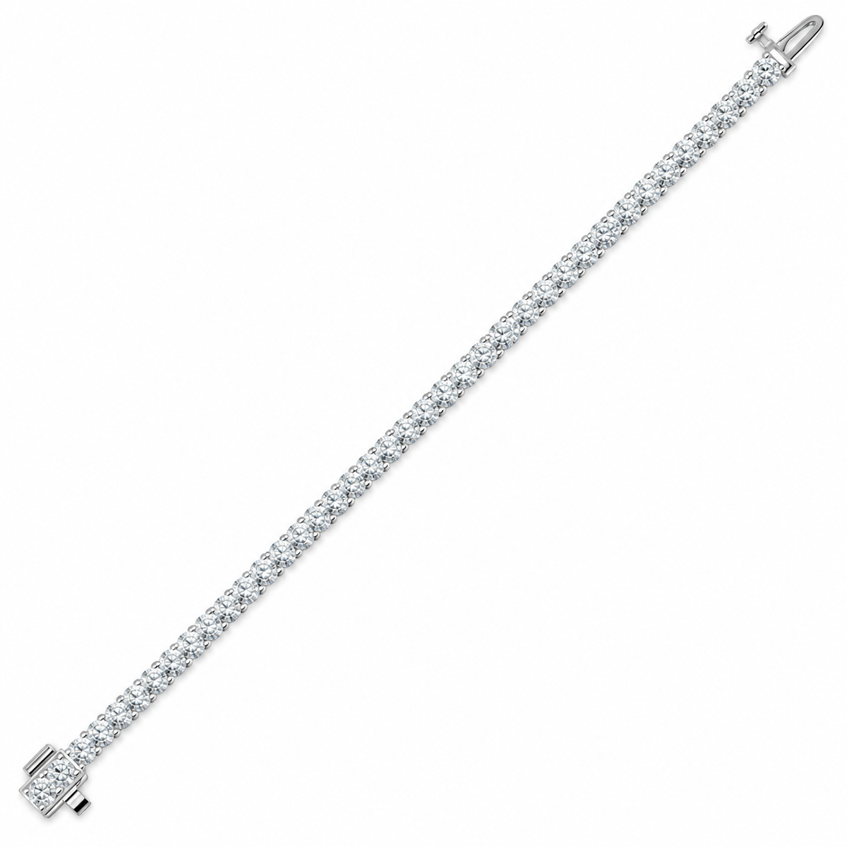 Chevron Diamond Tennis Bracelet - 3.12 CTW-6
