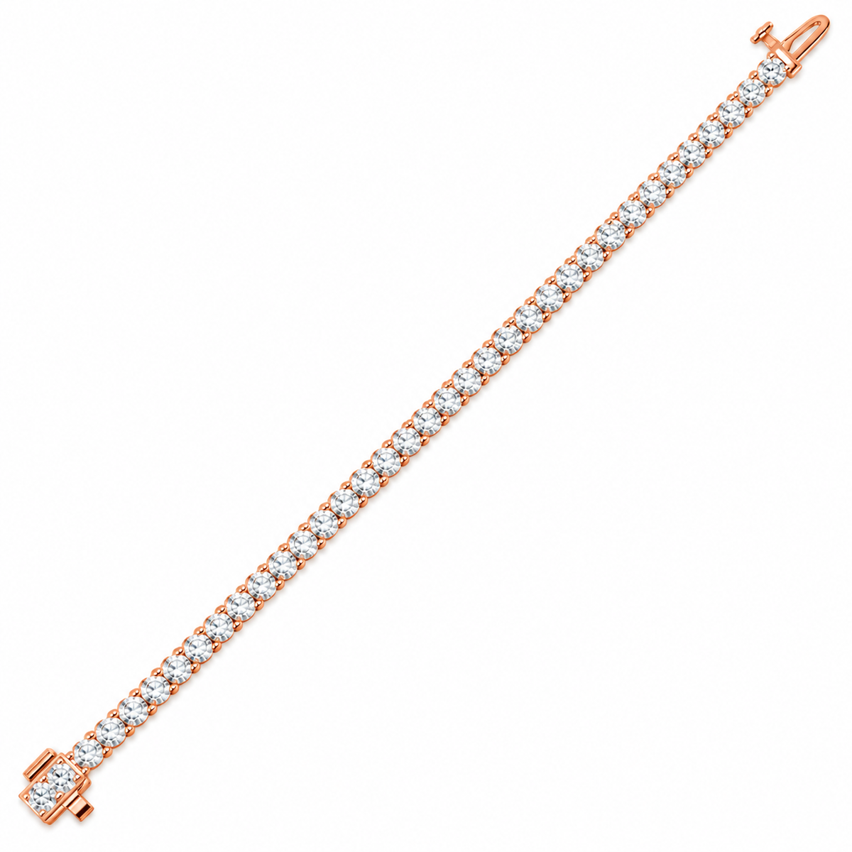 Chevron Diamond Tennis Bracelet - 3.12 CTW-7