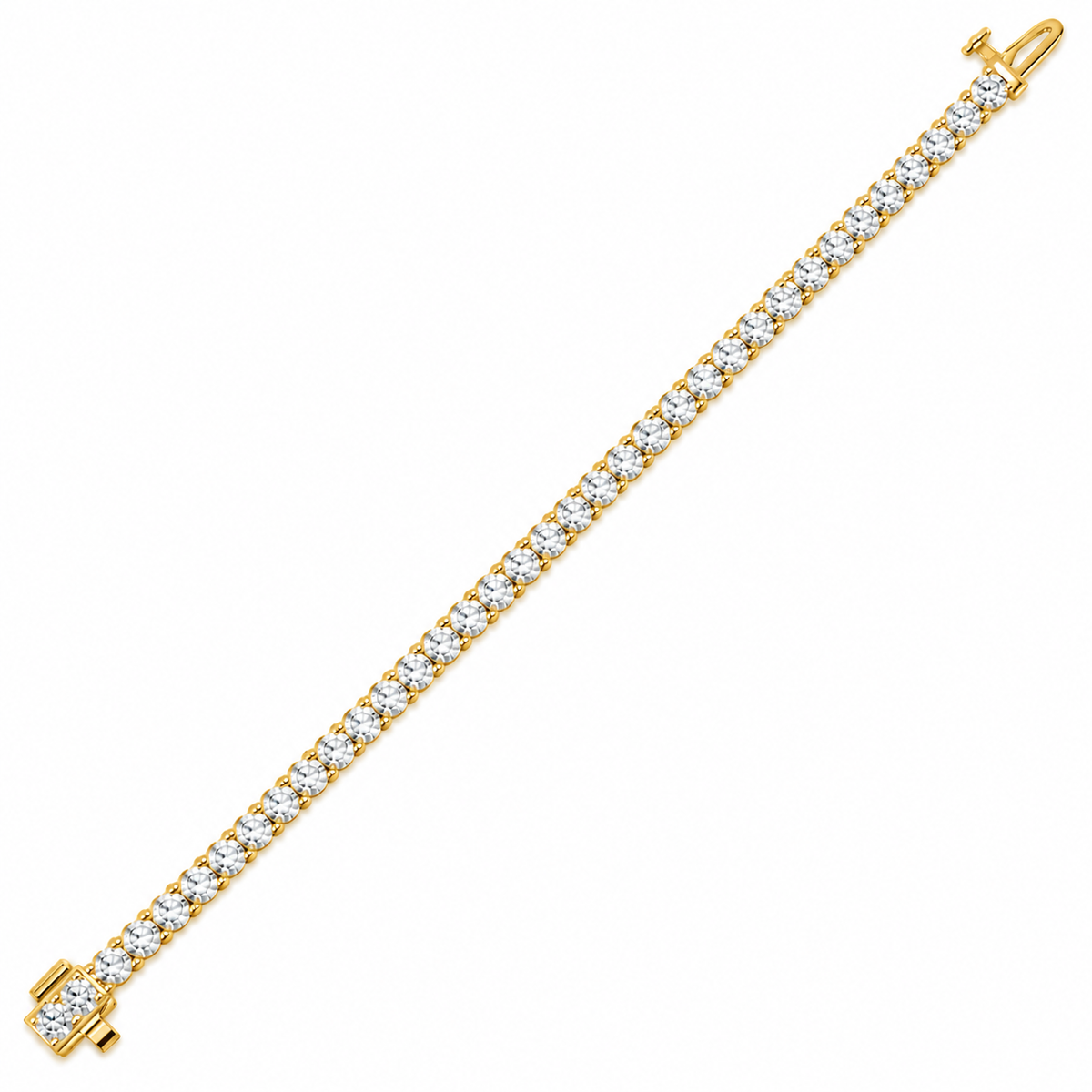 Chevron Diamond Tennis Bracelet - 3.12 CTW-8