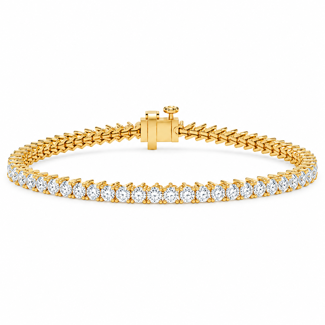 Chevron Diamond Tennis Bracelet - 3.12 CTW