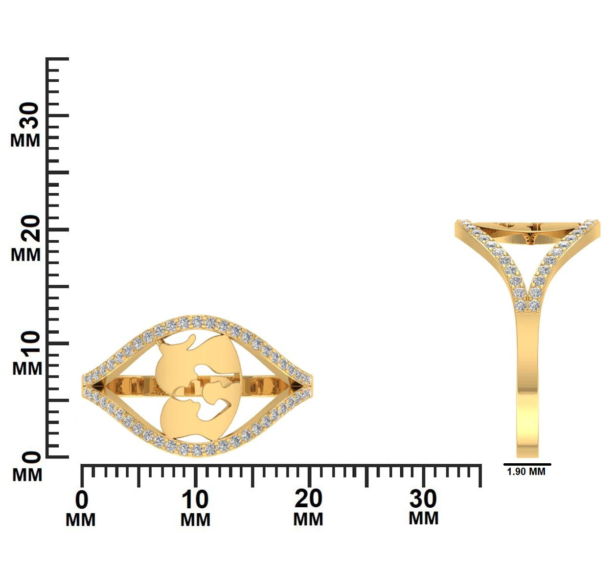 Diamond Mother’s Day Dove Ring – 0.24 CT | Sterling Silver