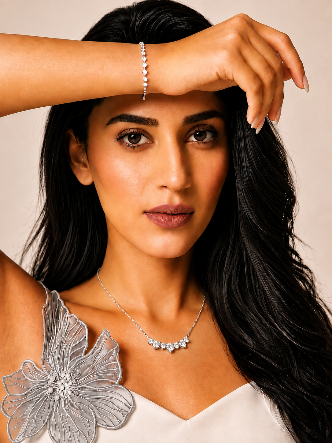 Dainty Diamond Wave Pendant Necklace – 0.17 CTW