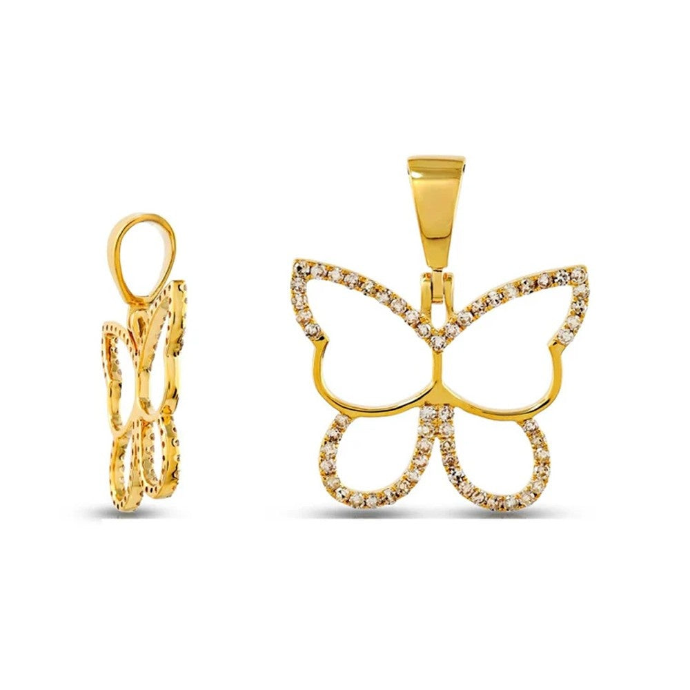 Diamond Butterfly Pendant