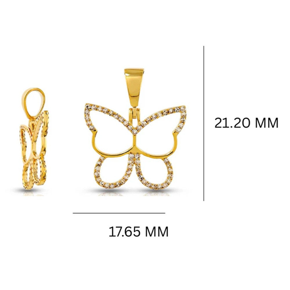 Diamond Butterfly Pendant