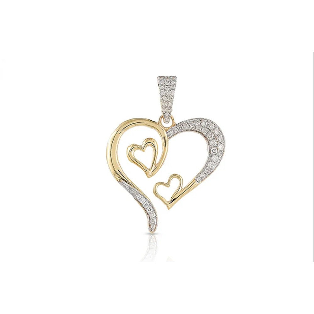 Diamond Double Heart Pendant