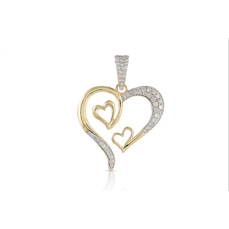 Diamond Double Heart Pendant