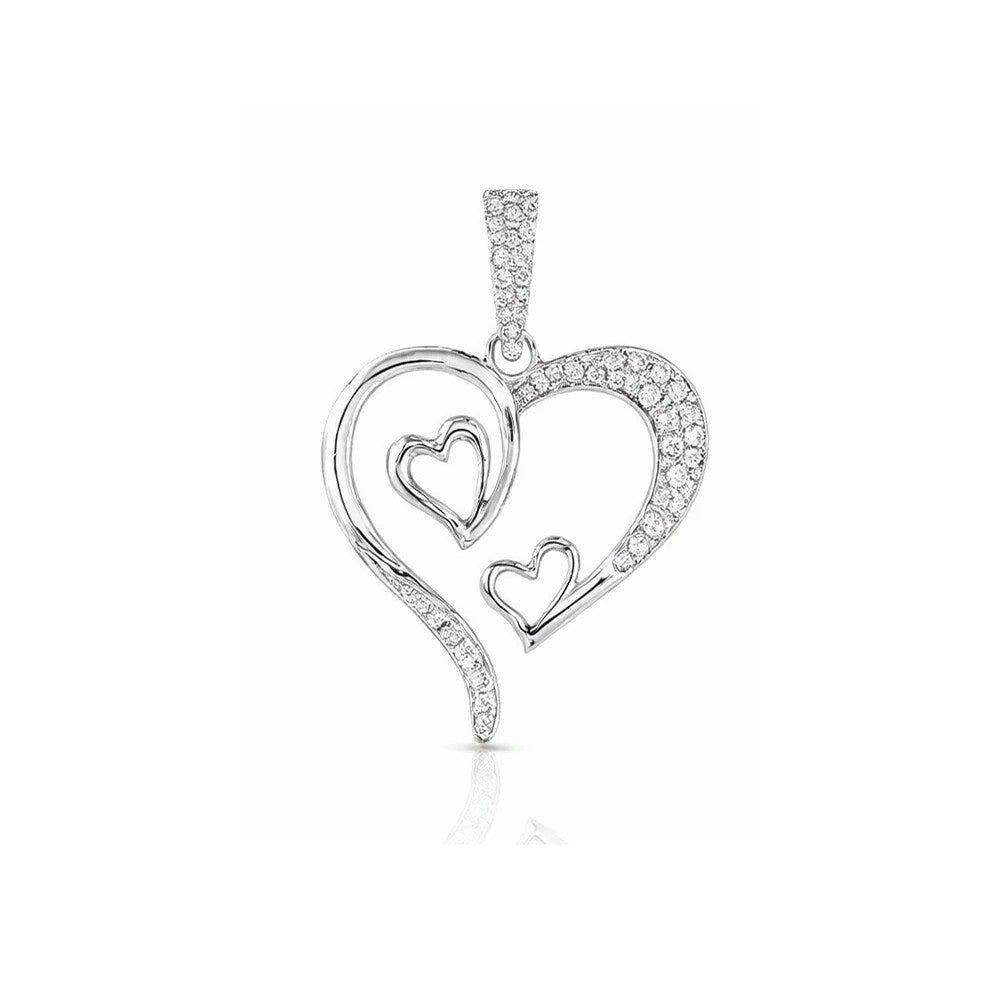 Diamond Double Heart Pendant