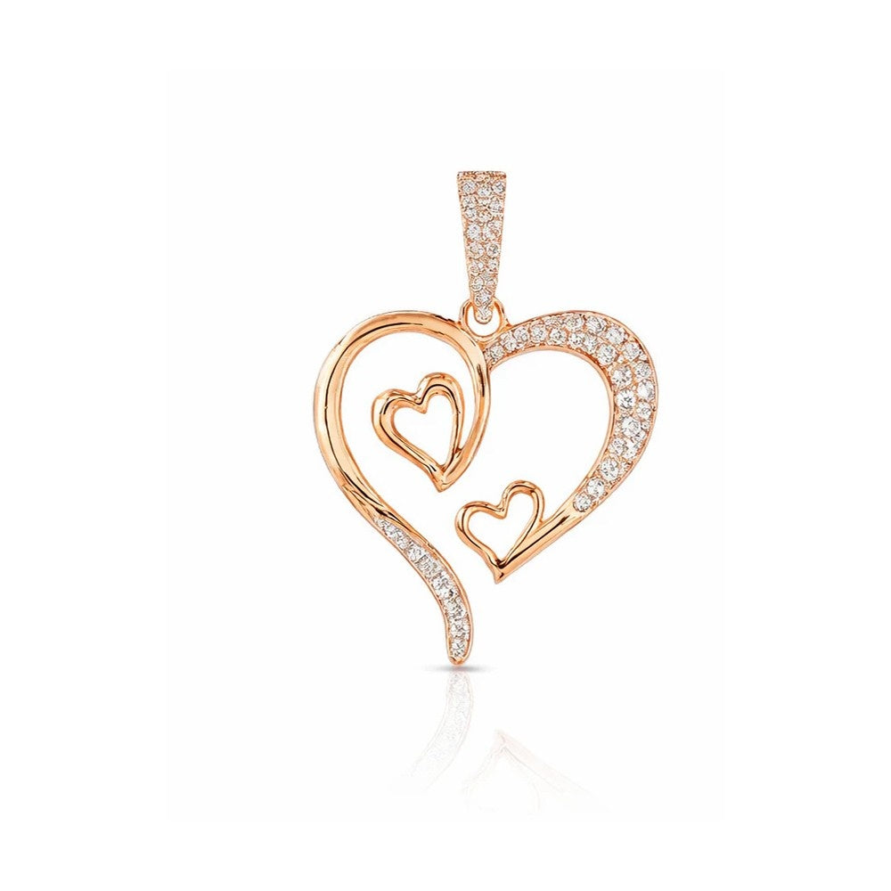 Diamond Double Heart Pendant