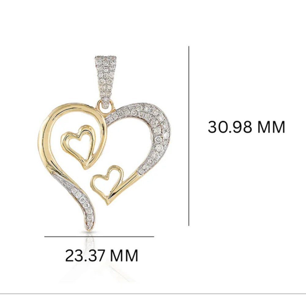 Diamond Double Heart Pendant